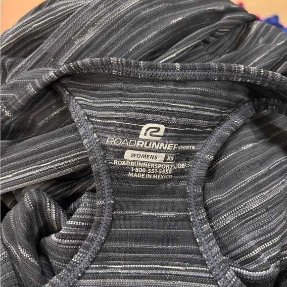 Road Runner Black and Grey Striped Workout Tank - Picture 3 of 3